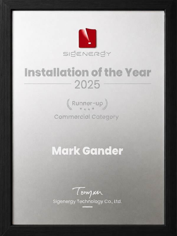 SIGENERGY Installation of the year - 2025